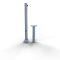 Barrier posts | Steel tube  60 x 2,5 mm | foldable | with triangular locking mechanism | for casting in concretewith ground socket part-no. 470.60approx. 400 mm below ground | hot-dip galvanized | without eyelet